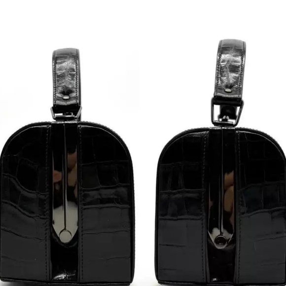 Jean Paul Gaultier Black Embossed Handbag - Picture 6 of 8